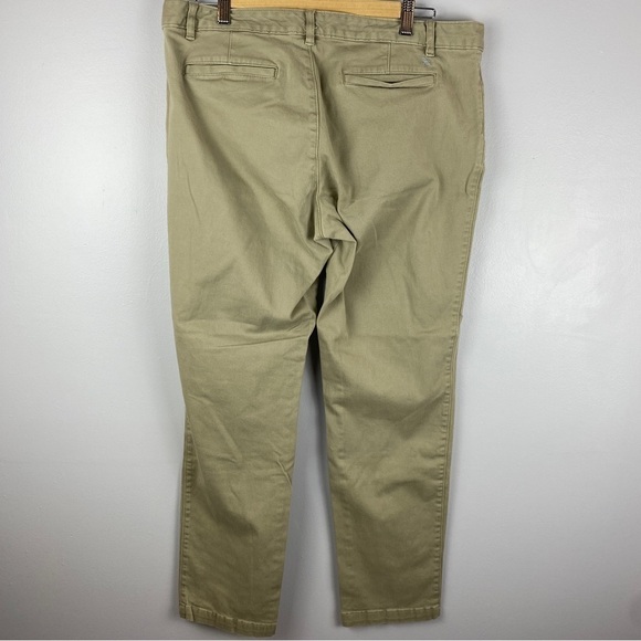 EDDIE Bauer Tan Boyfriend Fit Mid Rise Pants Size 14 - Picture 10 of 12